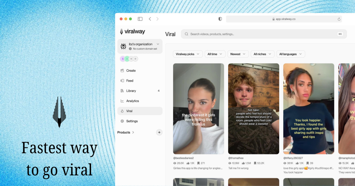 Viralway | Create content that gets you more users screenshot