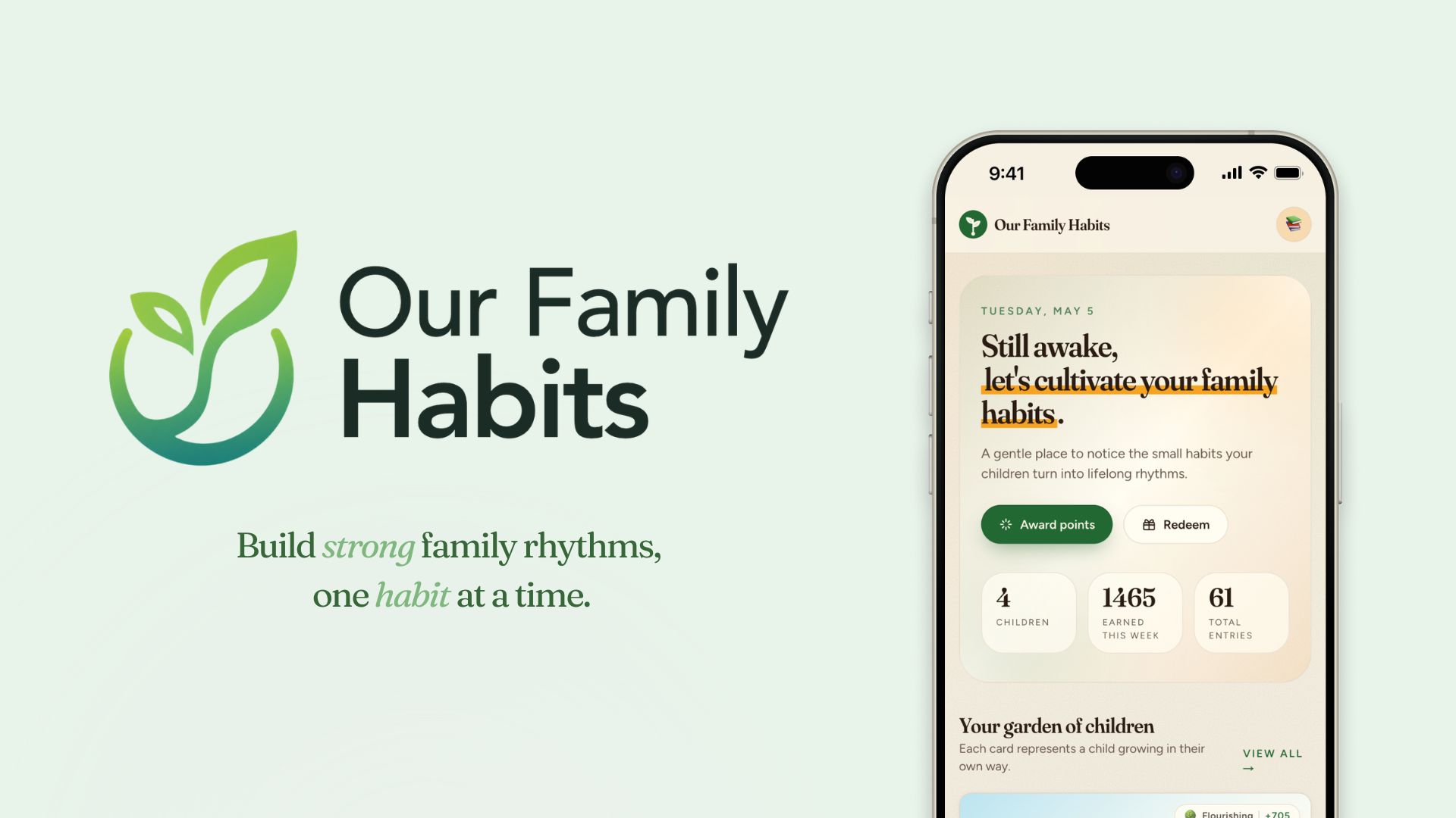 Family Habit Tracker App for Kids, Chores & Routines — Our Family Habits screenshot