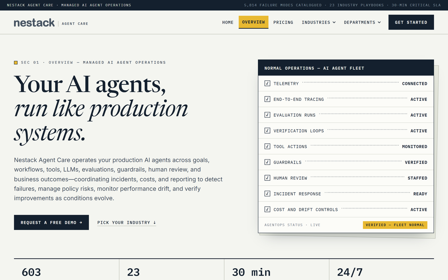 Nestack Agent Care screenshot