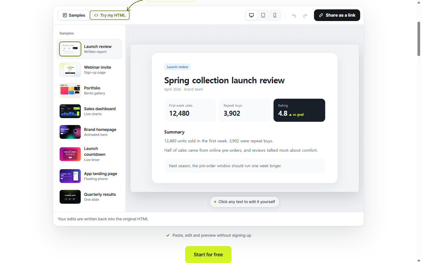 NOS Workspace screenshot